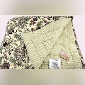 A collection of Vintage Floral Upholstery Fabric for your bed. Quilt size queen